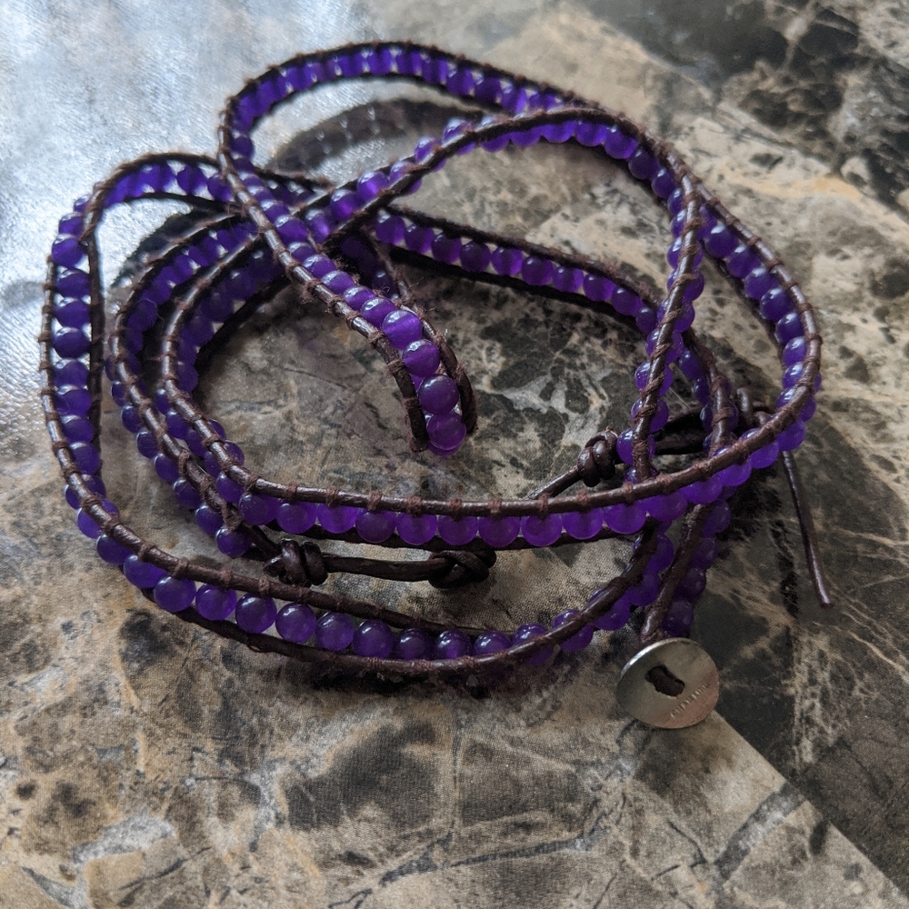 Chan Luu purple wrap bracelet